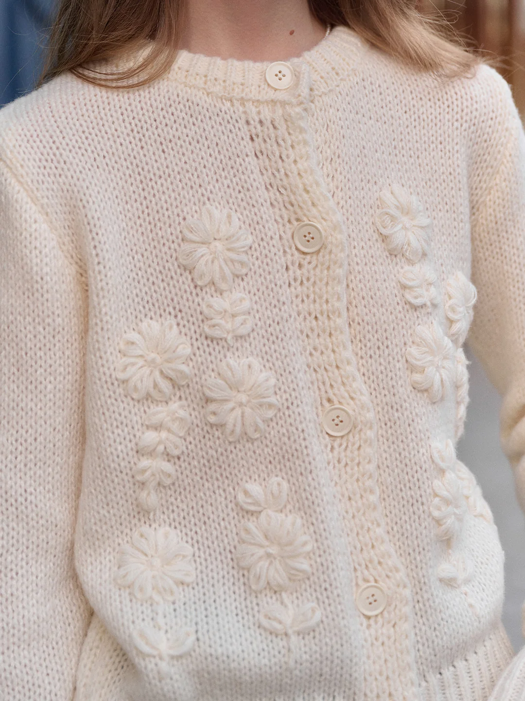 Armani Round Neck Crochet Sweater