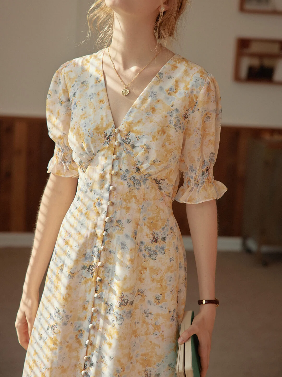Kora Floral Printed Rayon Maxi Dress