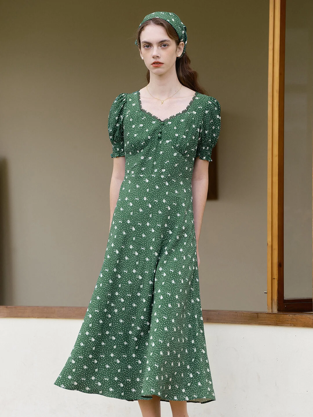 Madeleine Eco-fabric Puff Sleeve Dress