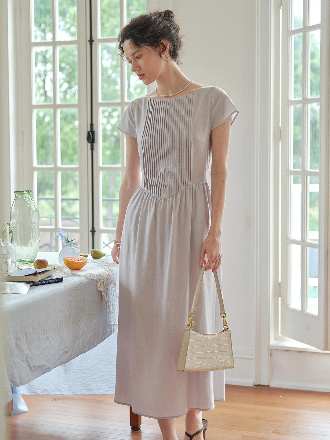 Zariah Round Neck Simple Dress