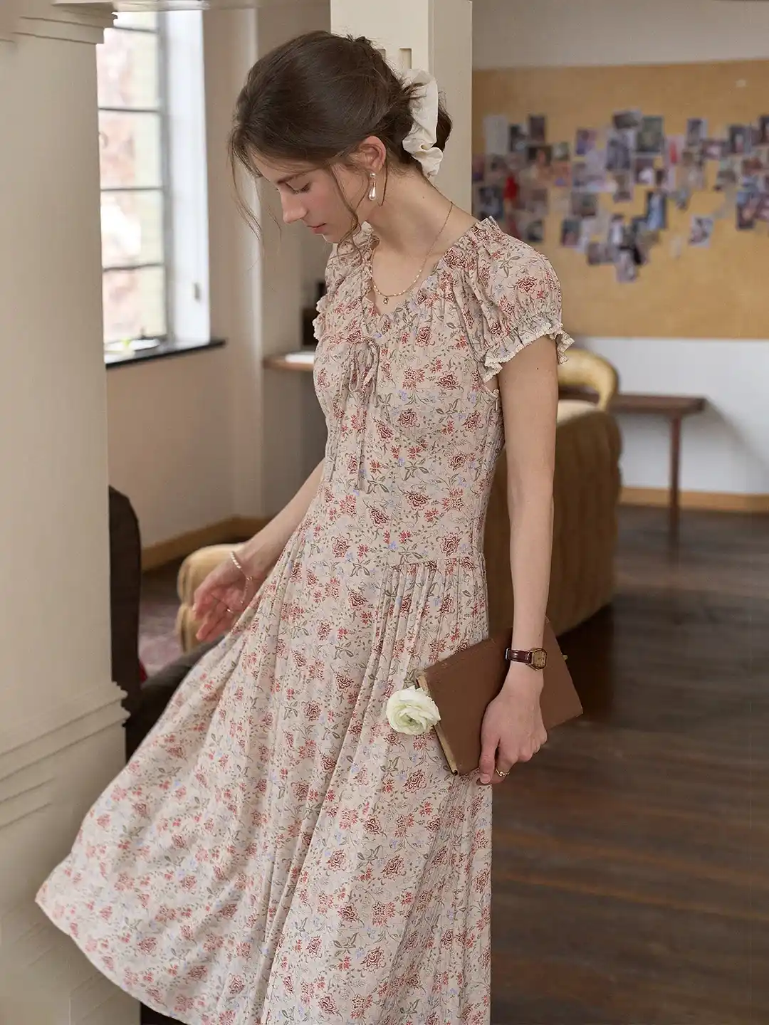 Ayra V-Neck Floral Dress