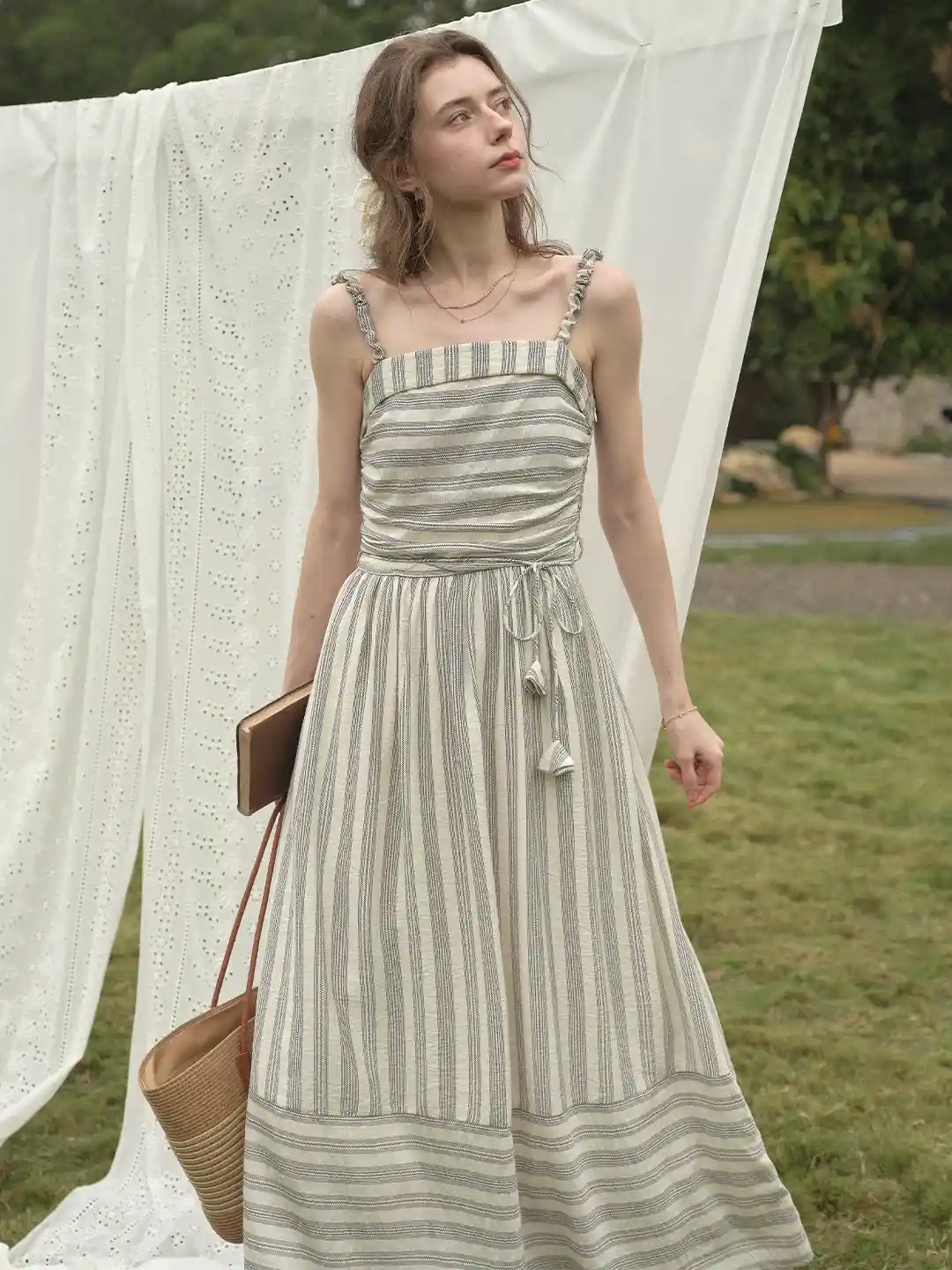 Reya Stripes Suspender Dress