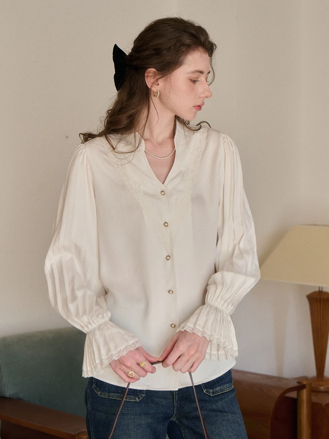 Sariyah V-Neck 100% Lyocell Blouse