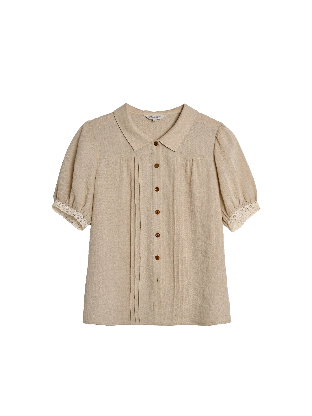 Selene Lapel Linen Blouse