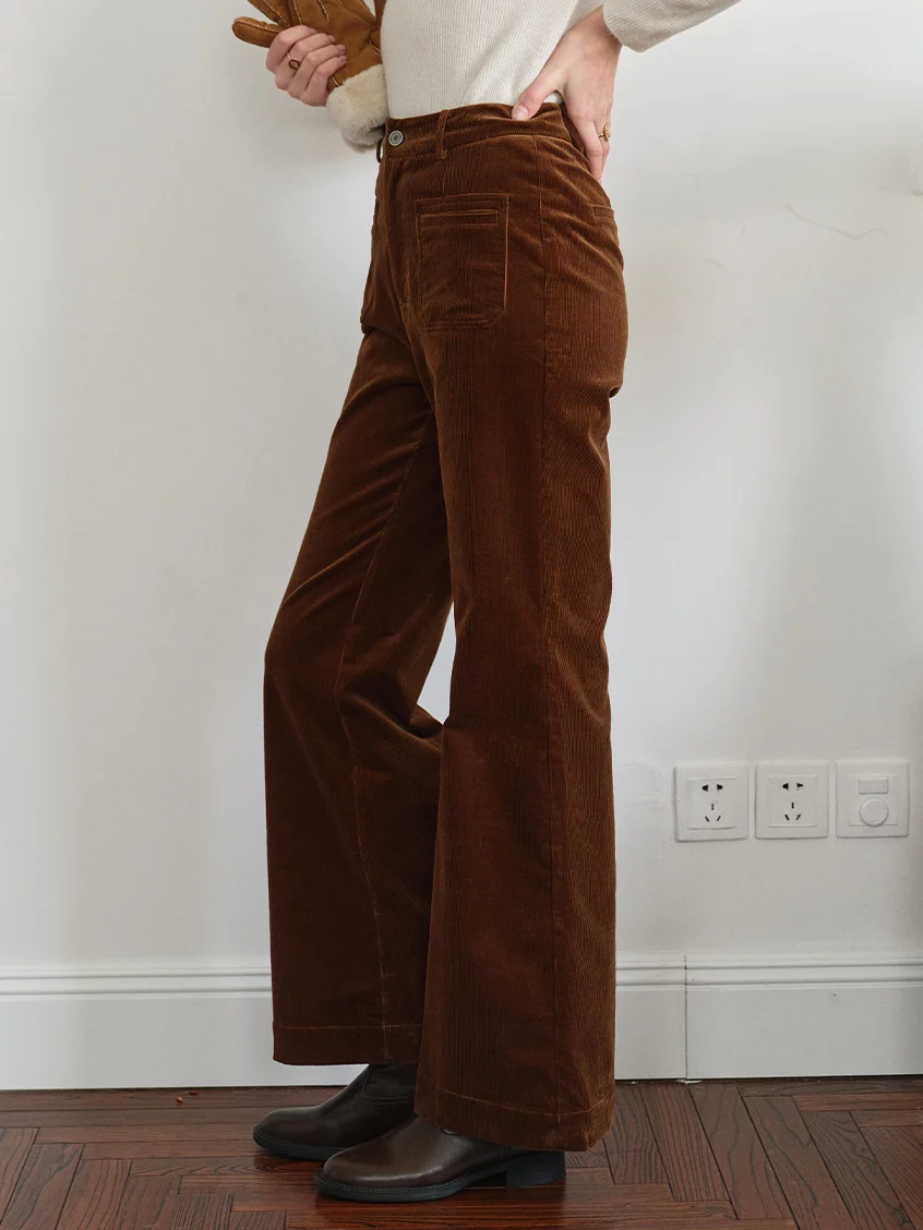 Maja Flap-Pocket Velveteen Pants