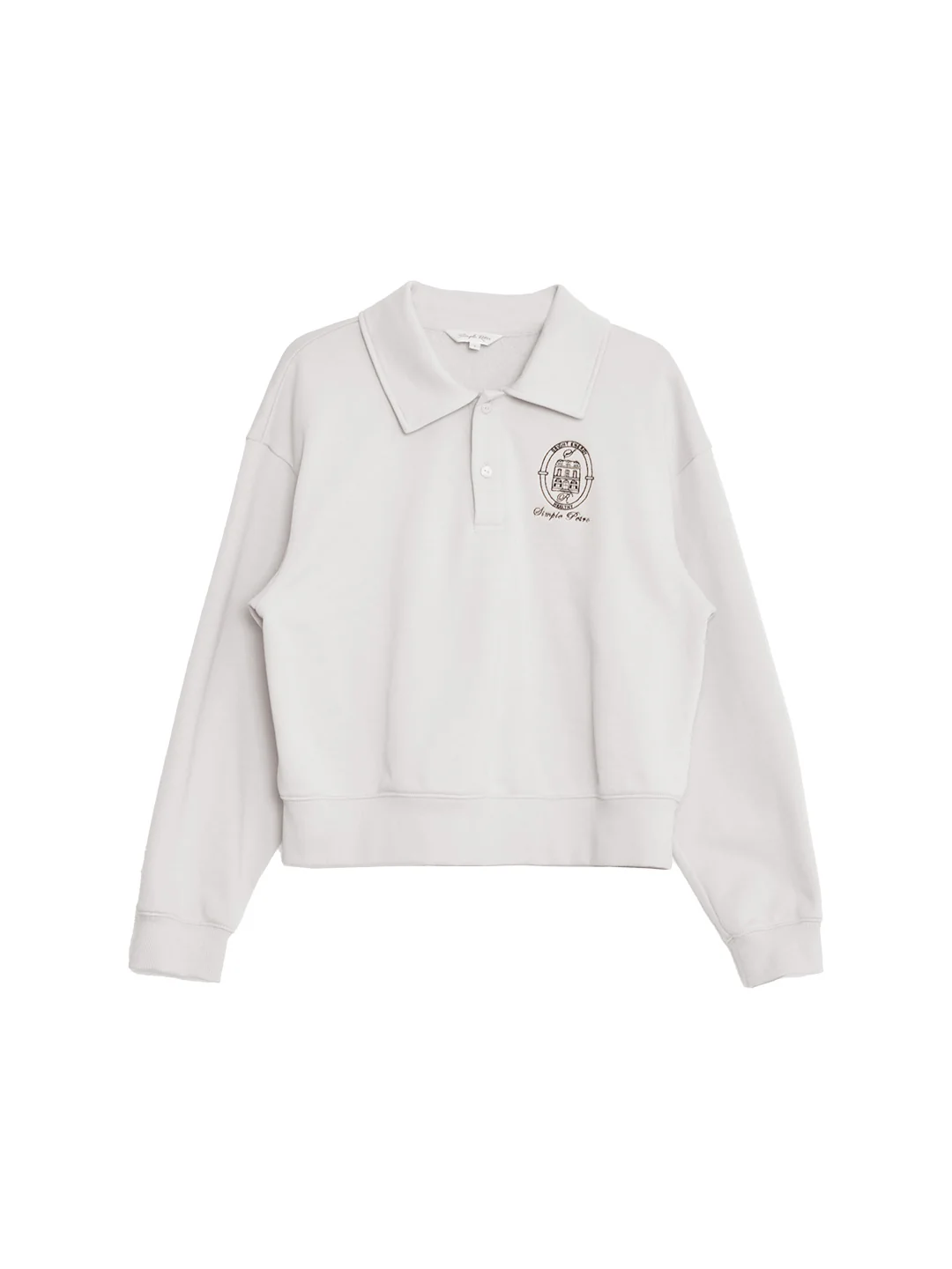 Daleyza Polo Collar 100% Cotton Sweatshirt