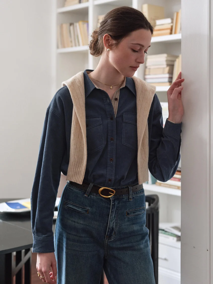 Zosia 100% Cotton Dual-Pocket Shirt