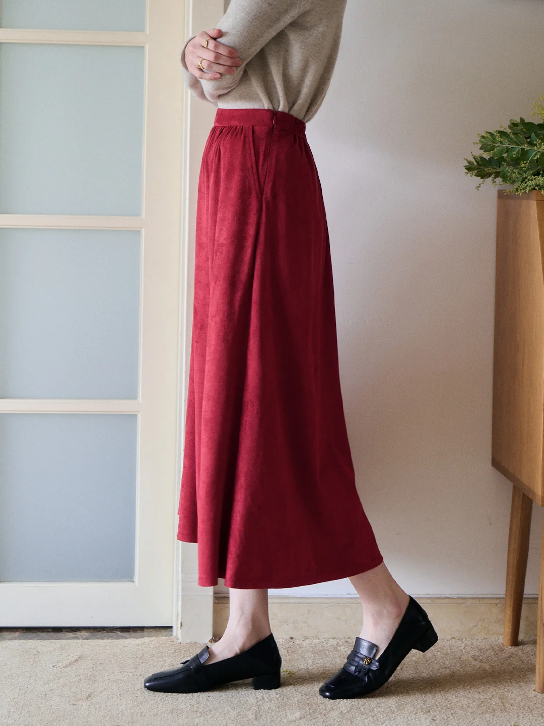 Della Retro Red Skirt
