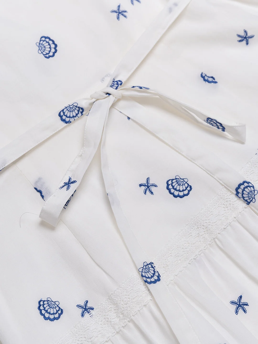 Clare Shell Embroidered Maxi Dress