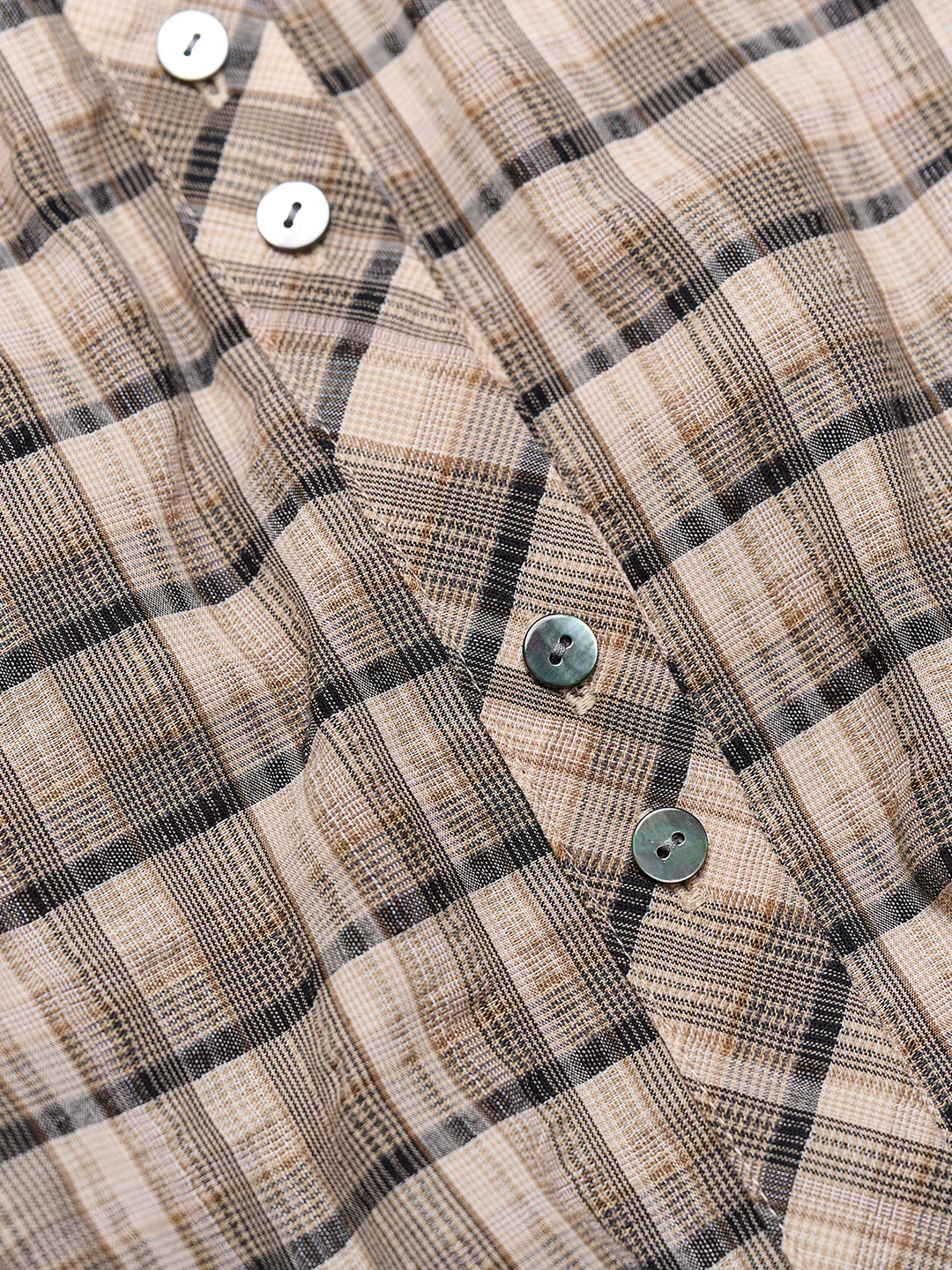 Ainhoa Plaid Sleeveless Blouse