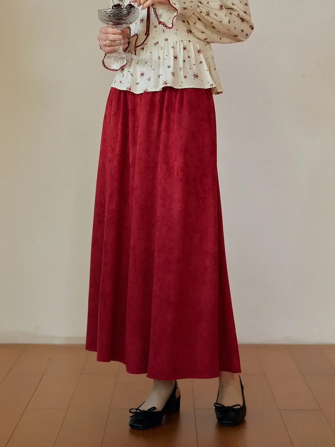 Della Retro Red Skirt