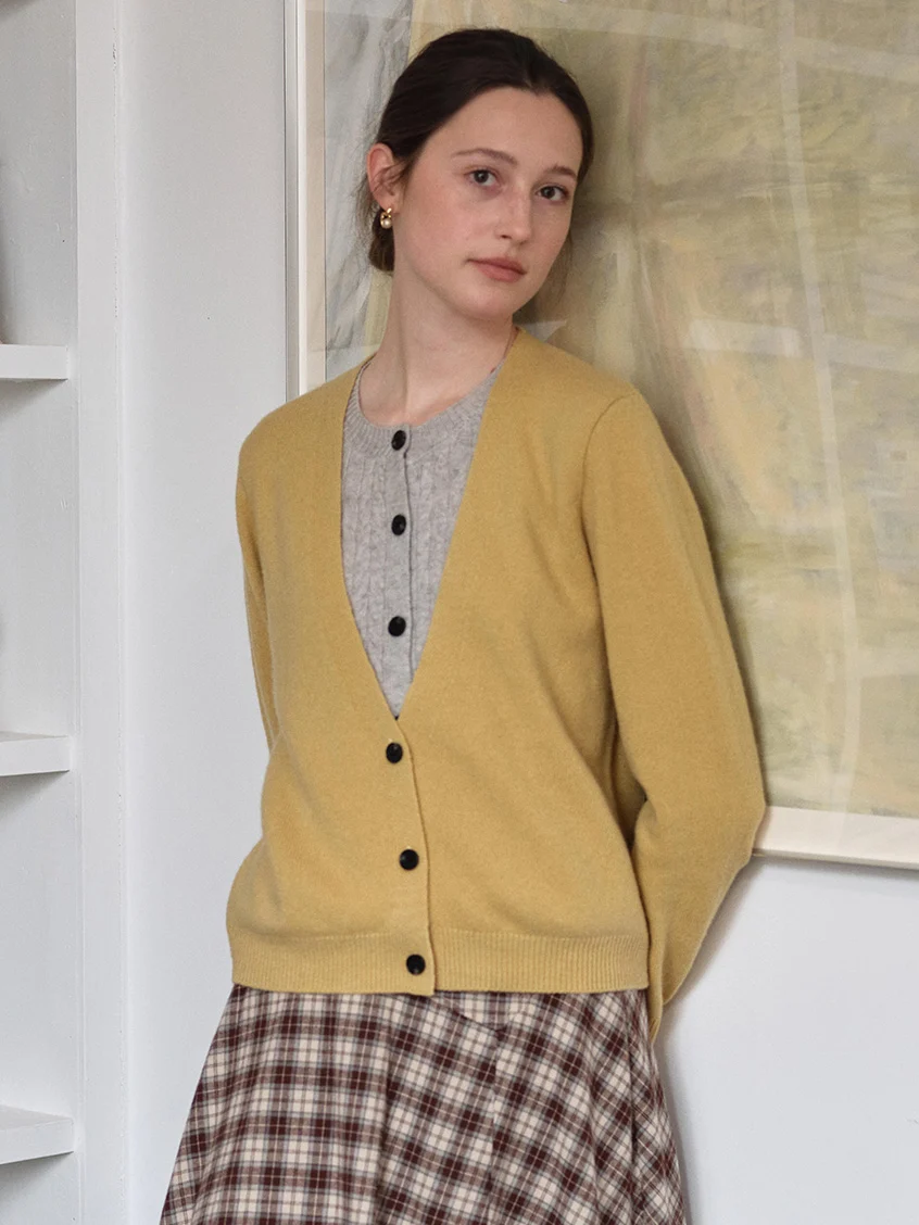 Ainhoa 100%Wool Drop Shoulder Versatile Cardigan