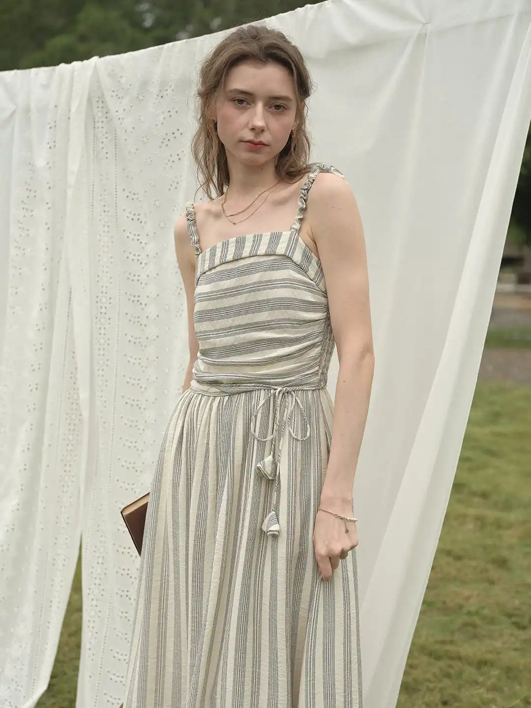 Reya Stripes Suspender Dress