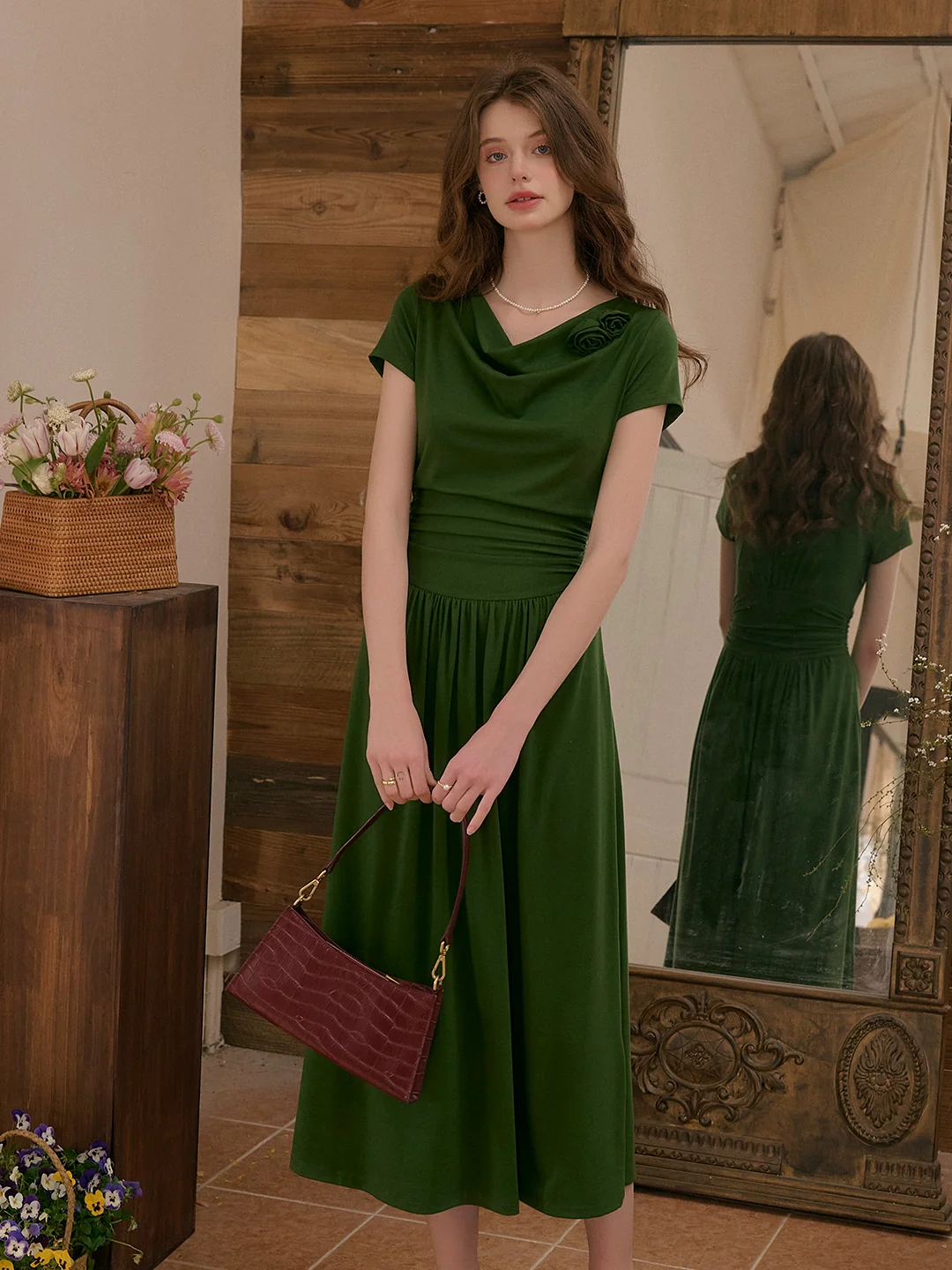 Gianna 3D Rose Dress