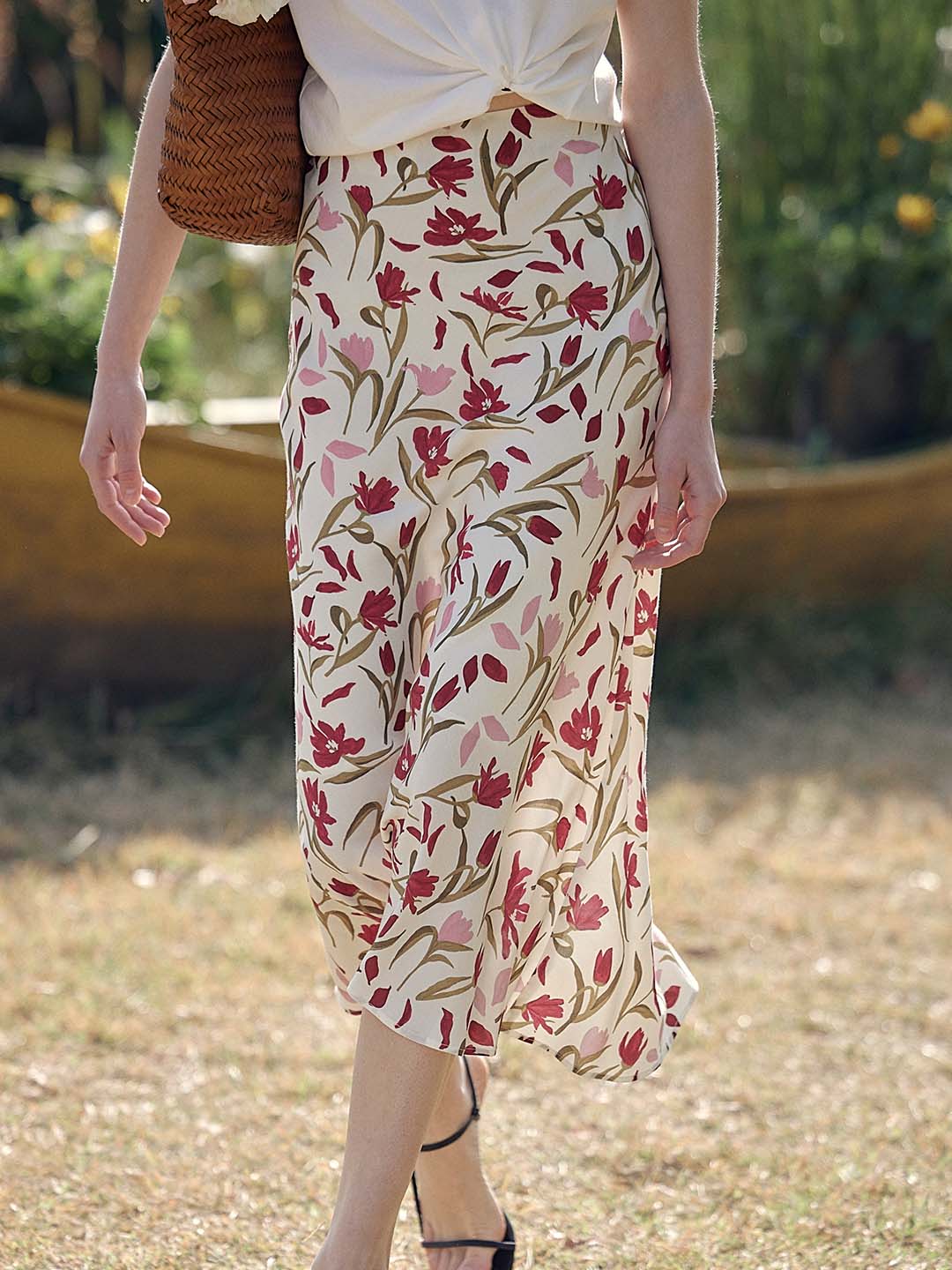 Yara Romantic Tulip Print Skirt