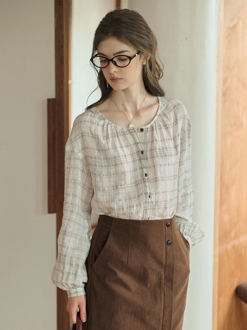 Leilani Round Neck Loose Blouse