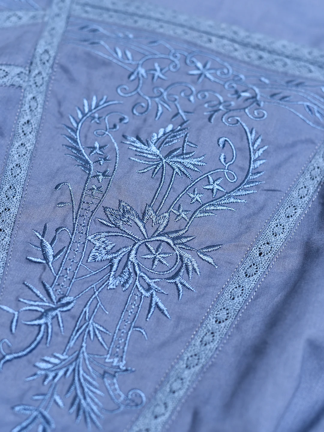 Oakley Square Neck Embroidery 100% Cotton Blouse