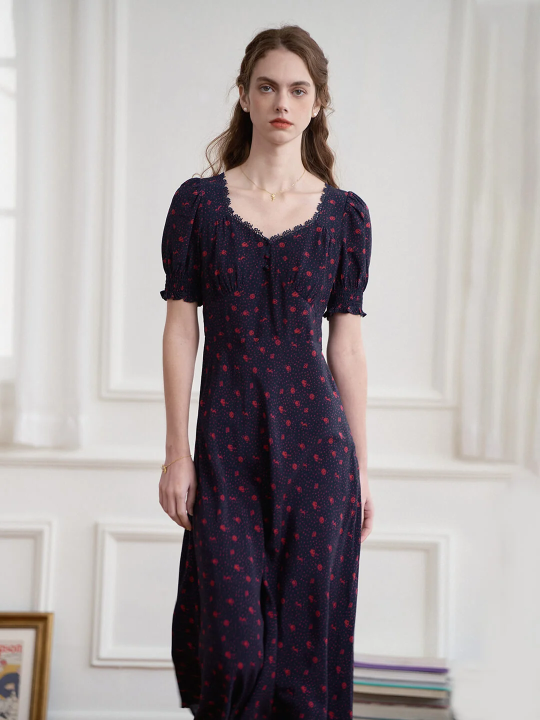 Madeleine Eco-fabric Puff Sleeve Dress