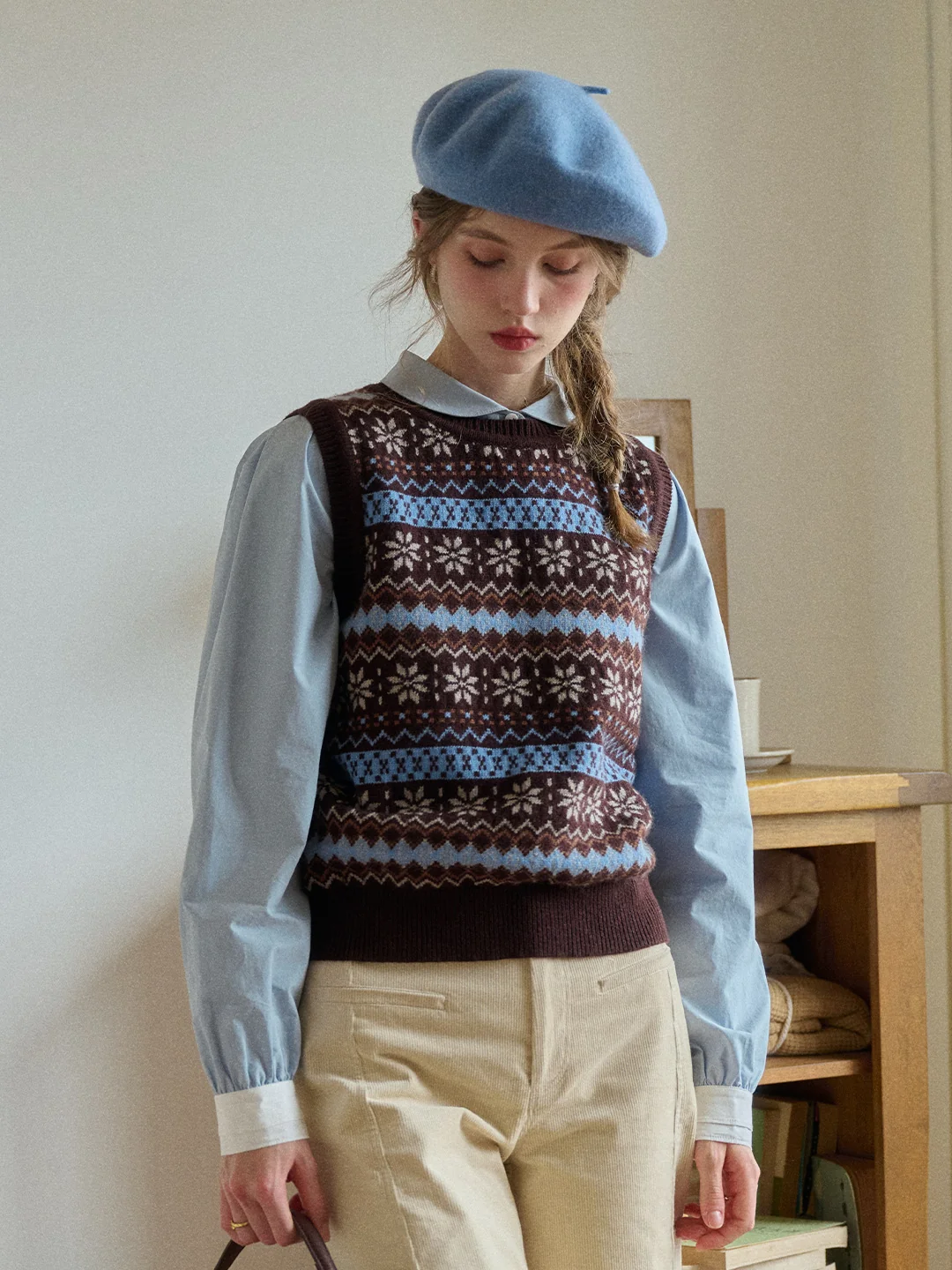 Iyla Round Neck Fair Isle Knitwear Vest