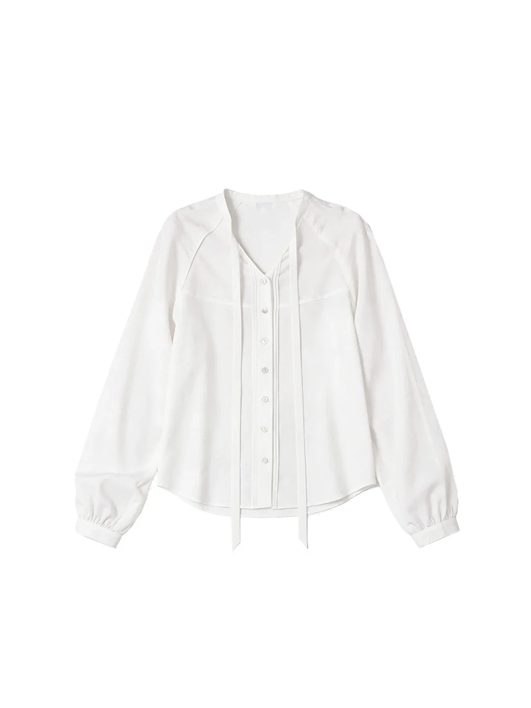 【Final Sale】Saoirse Tie Collar Linen Blouse