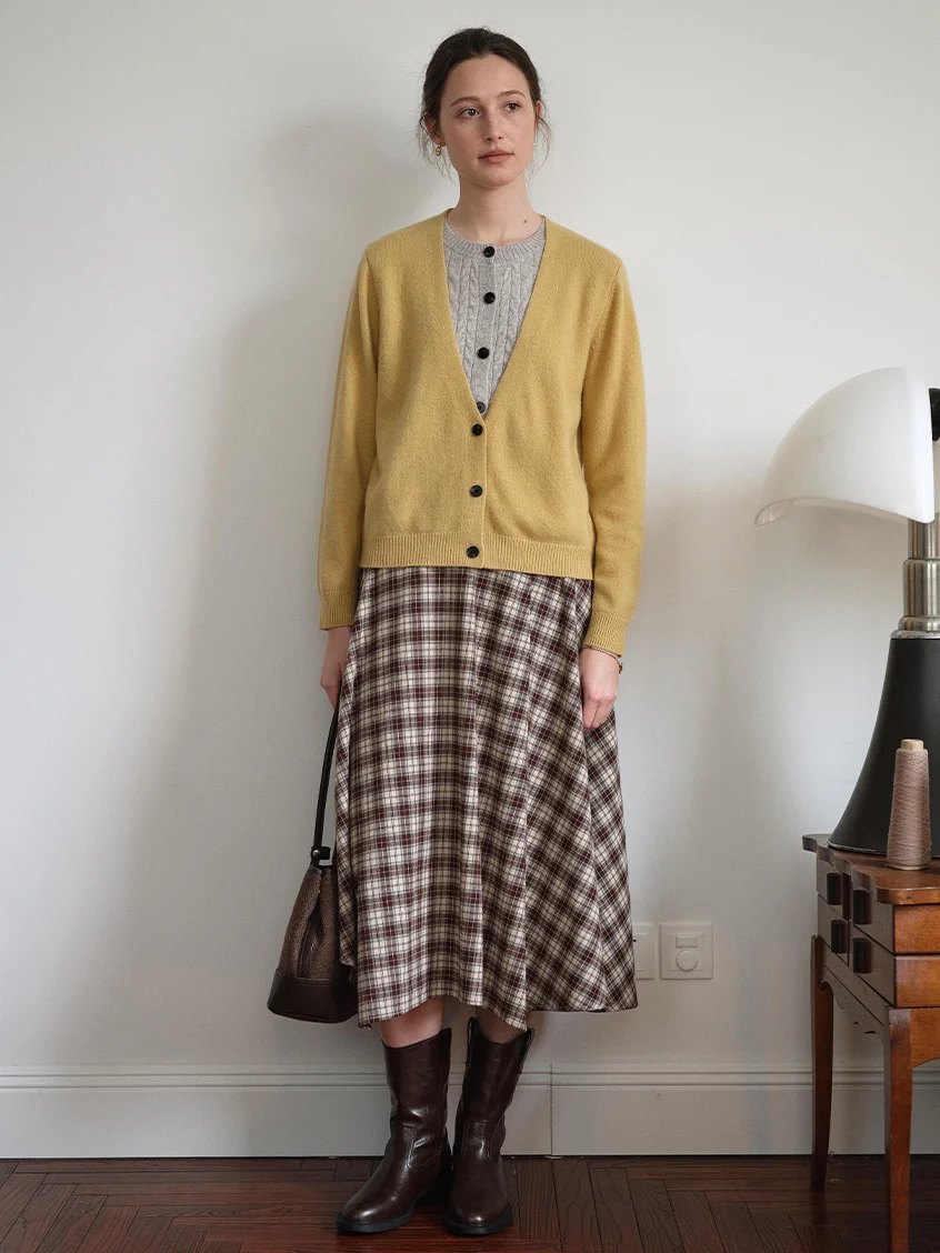 Ainhoa 100%Wool Drop Shoulder Versatile Cardigan