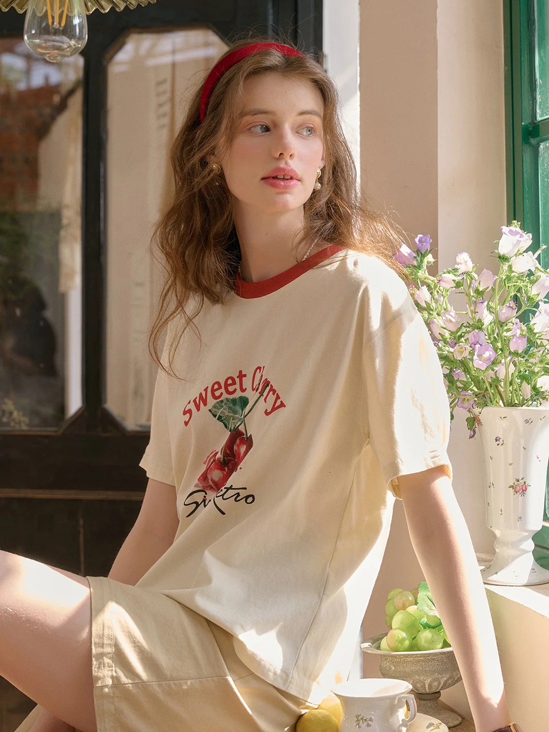 【Final Sale】Lucille Round Neck 100% Cotton T-shirt