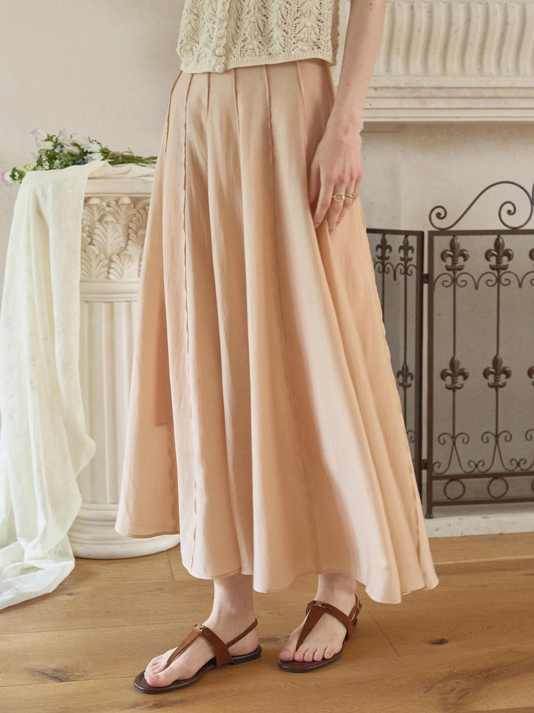 Winter Light Lyocell Maxi Skirt