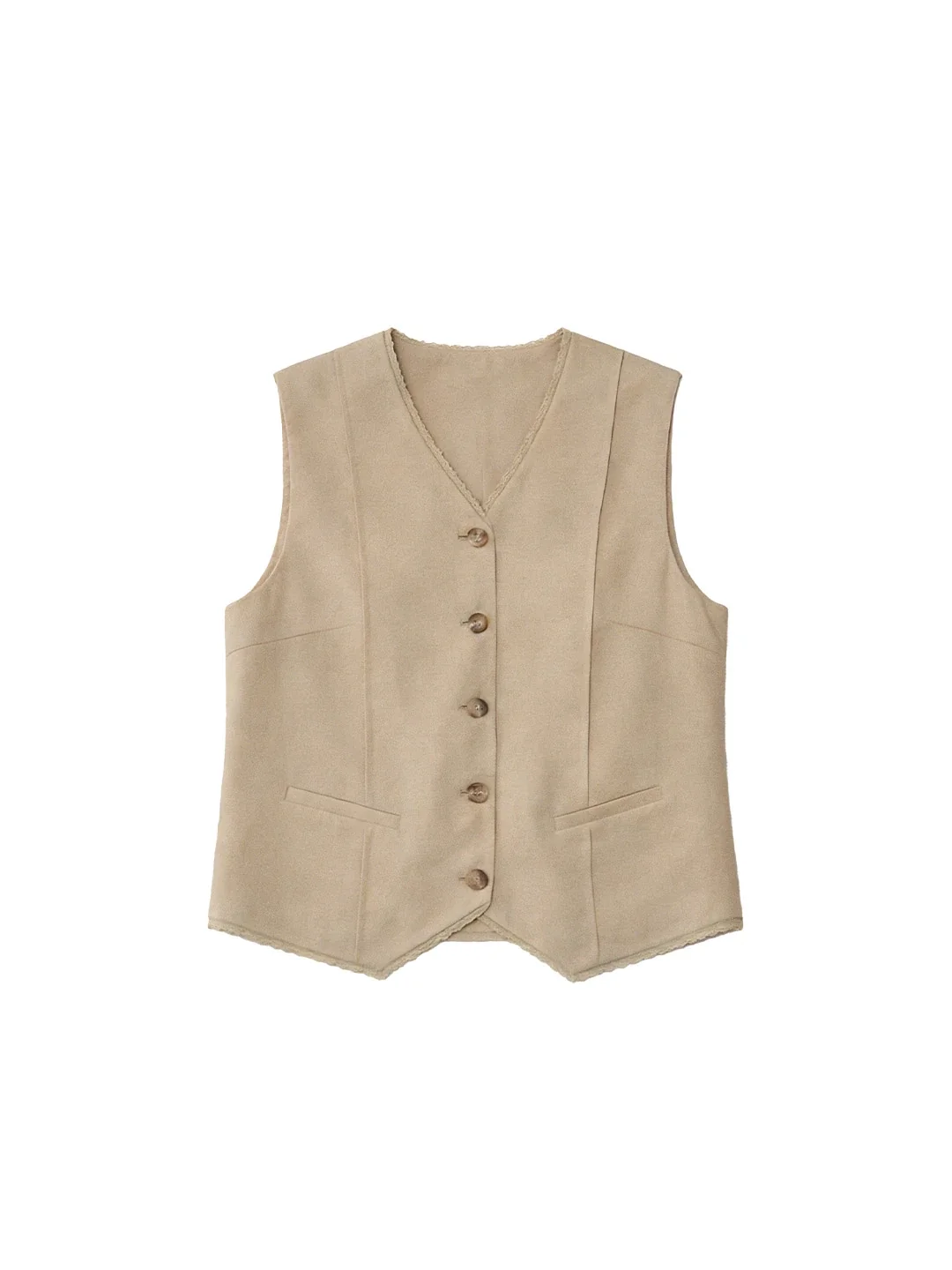 Dana V-Neck Linen Vest