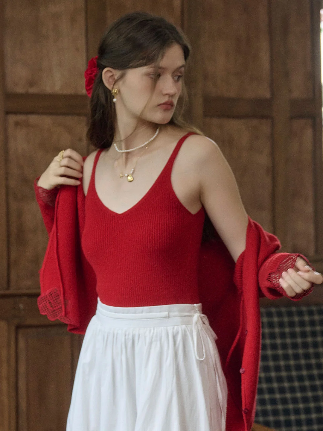 【Final Sale】Avianna V-Neck Knit Camisole Top