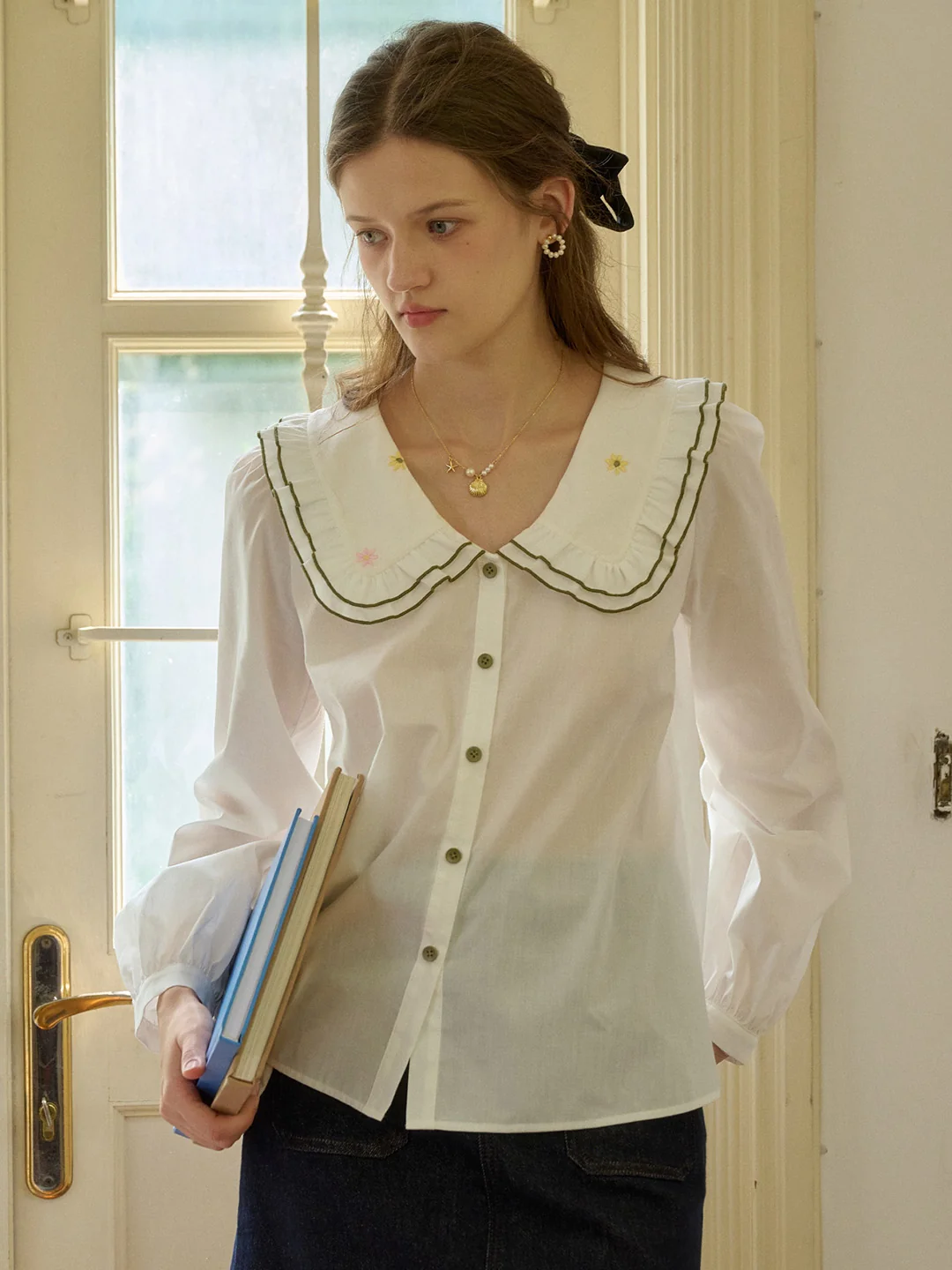 【Final Sale】Laurel Peter Pan Collar Blouse