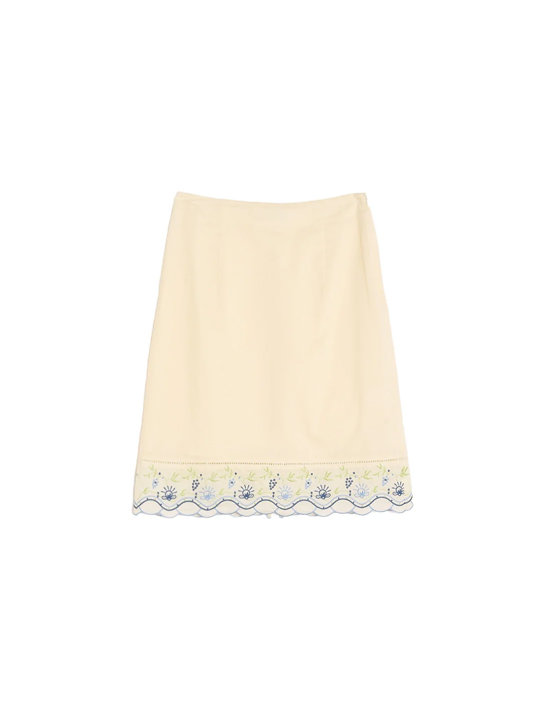 【Final Sale】Annie Color Embroidery 100% Cotton Skirt