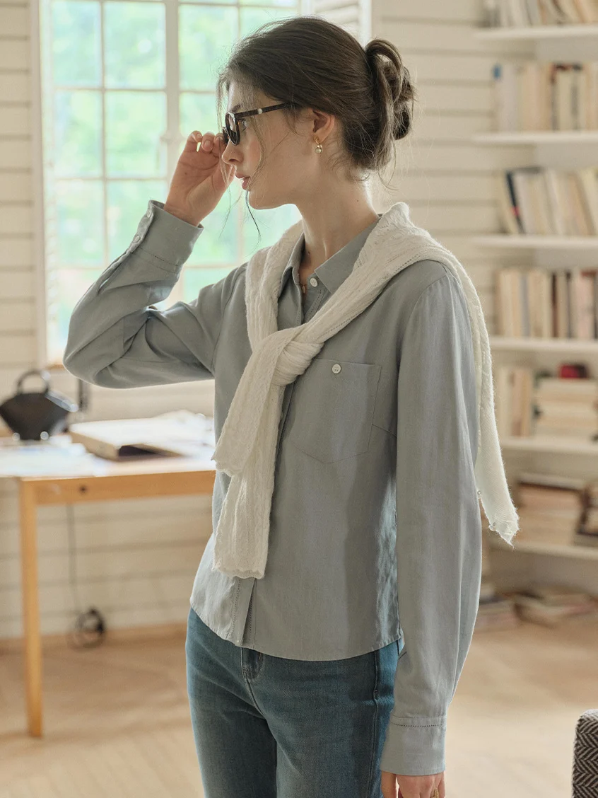 Alessandra Embroidery All-Purpose Lyocell Shirt