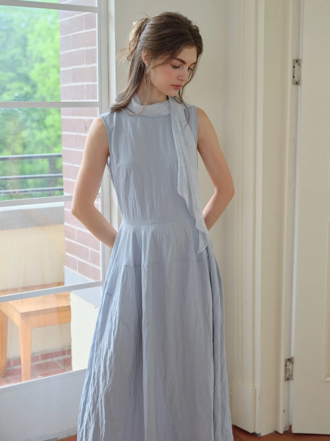 Maci Round Neck Simple Dress