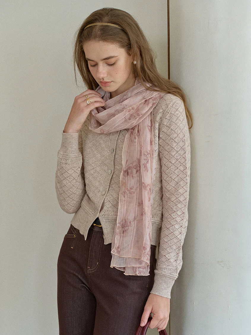 Neriah Round Neck Fitted Button-Up Cardigan