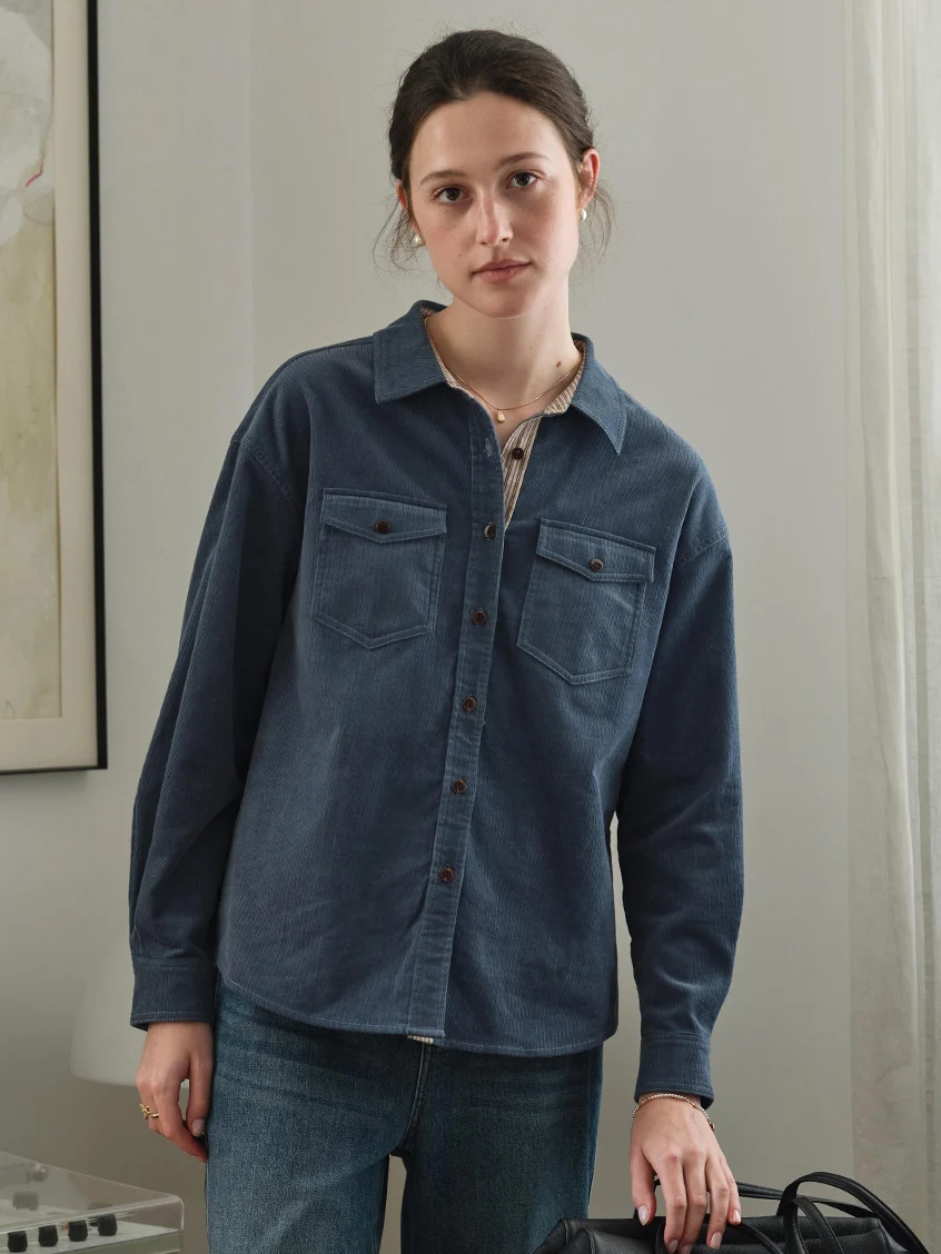 Zosia 100% Cotton Dual-Pocket Shirt