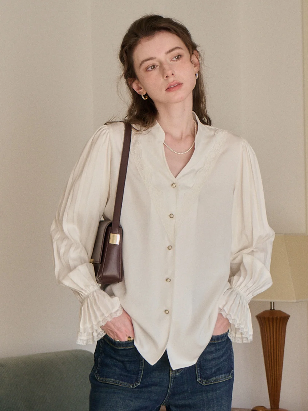 Sariyah V-Neck 100% Lyocell Blouse