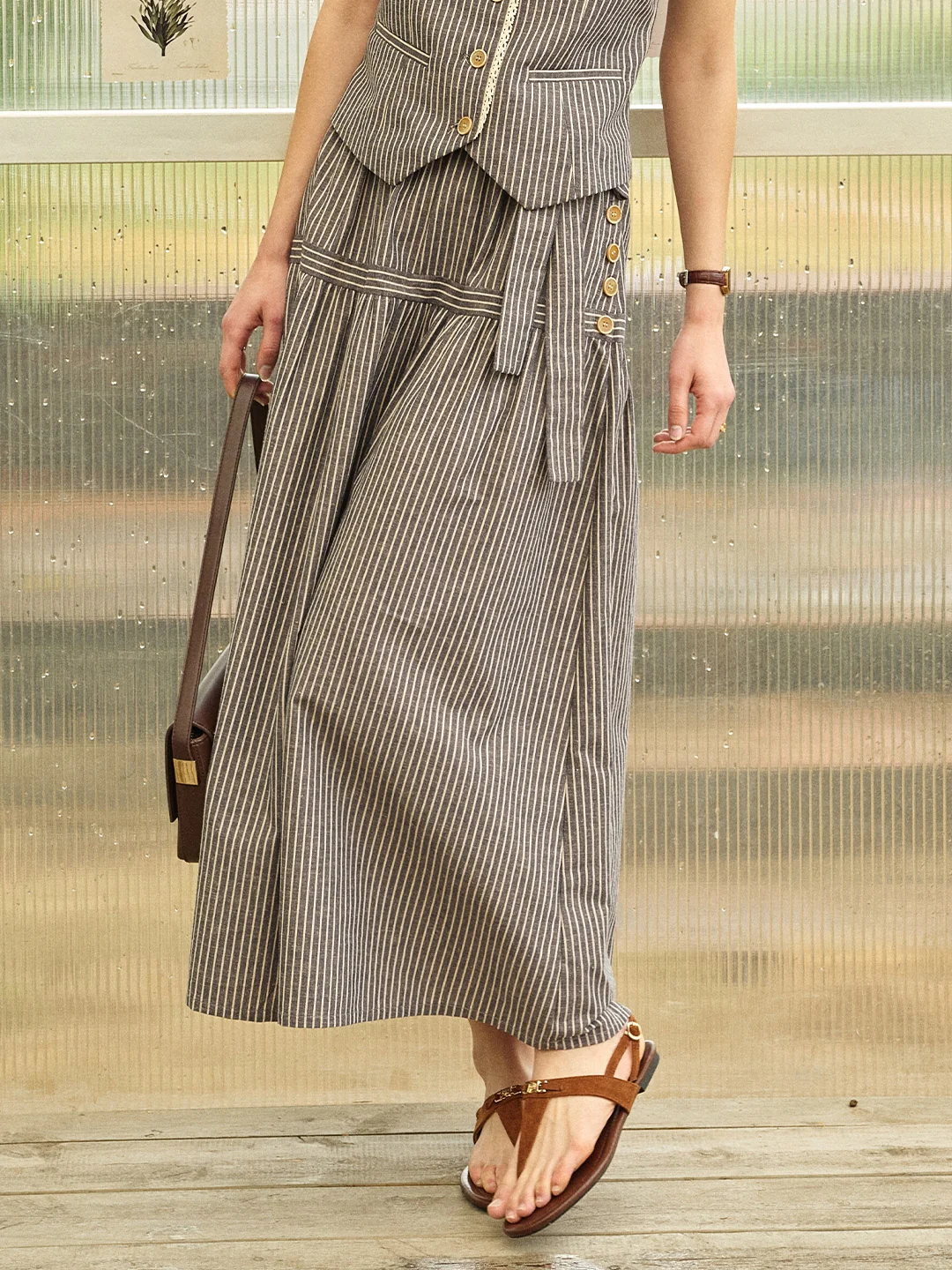 Whitney Striped Maxi Skirt