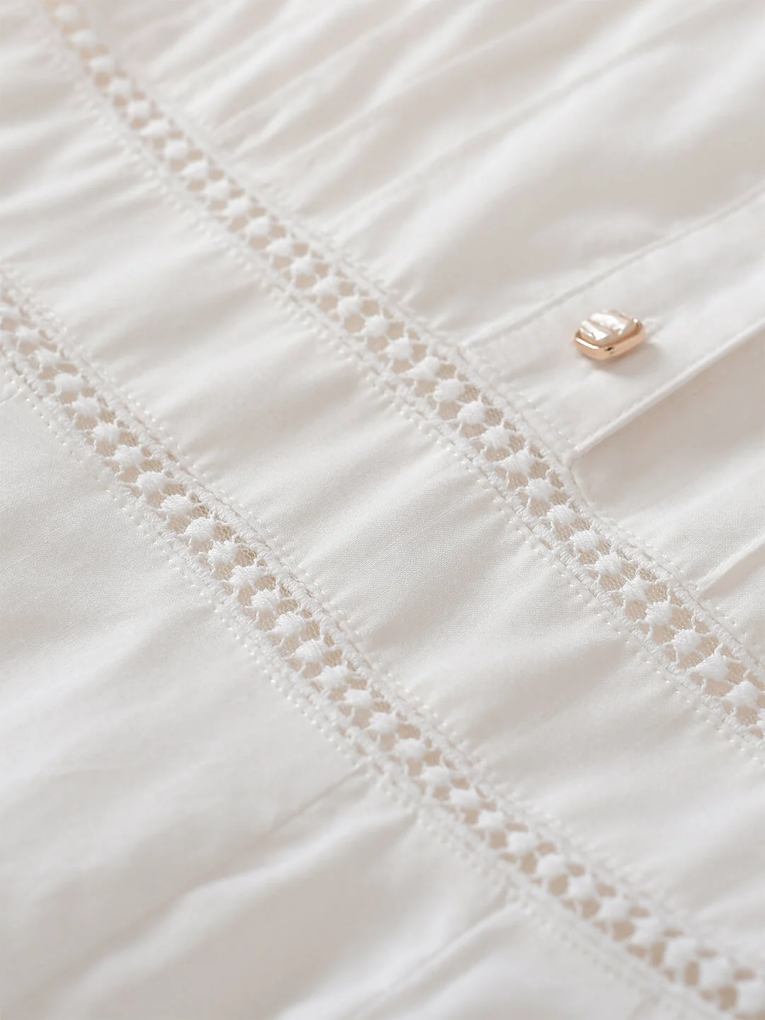 Fiona 100% Cotton White Midi Dress
