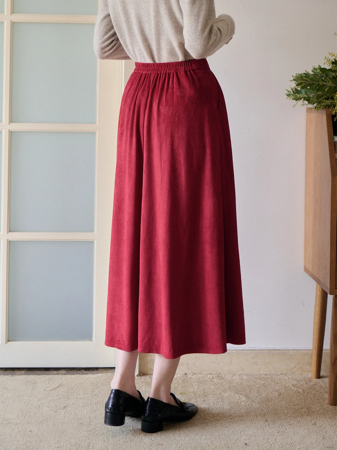 Della Retro Red Skirt