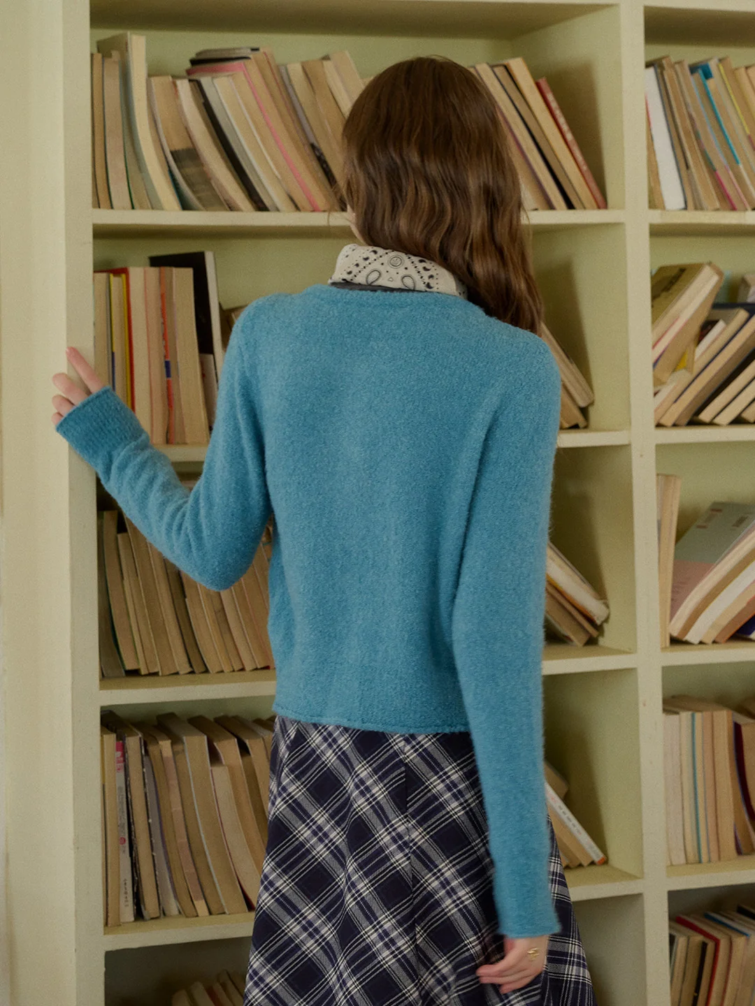 Hattie Round Neck Pocket Wool Cardigan