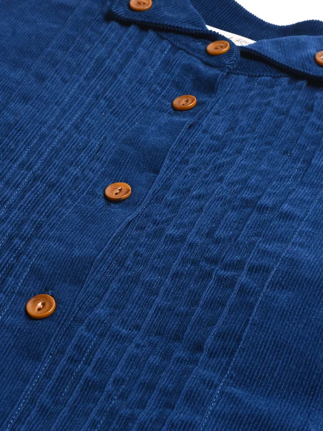 Ailani Stand Collar 100% Cotton Corduroy Shirt