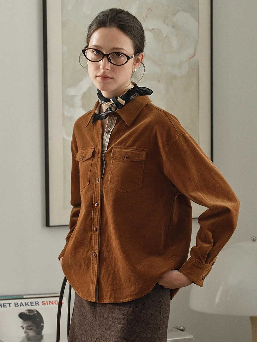 Zosia 100% Cotton Dual-Pocket Shirt