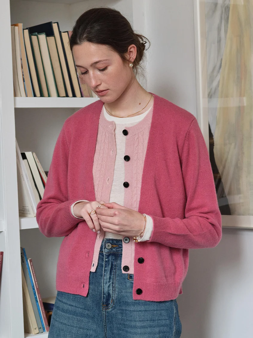 Ainhoa 100%Wool Drop Shoulder Versatile Cardigan