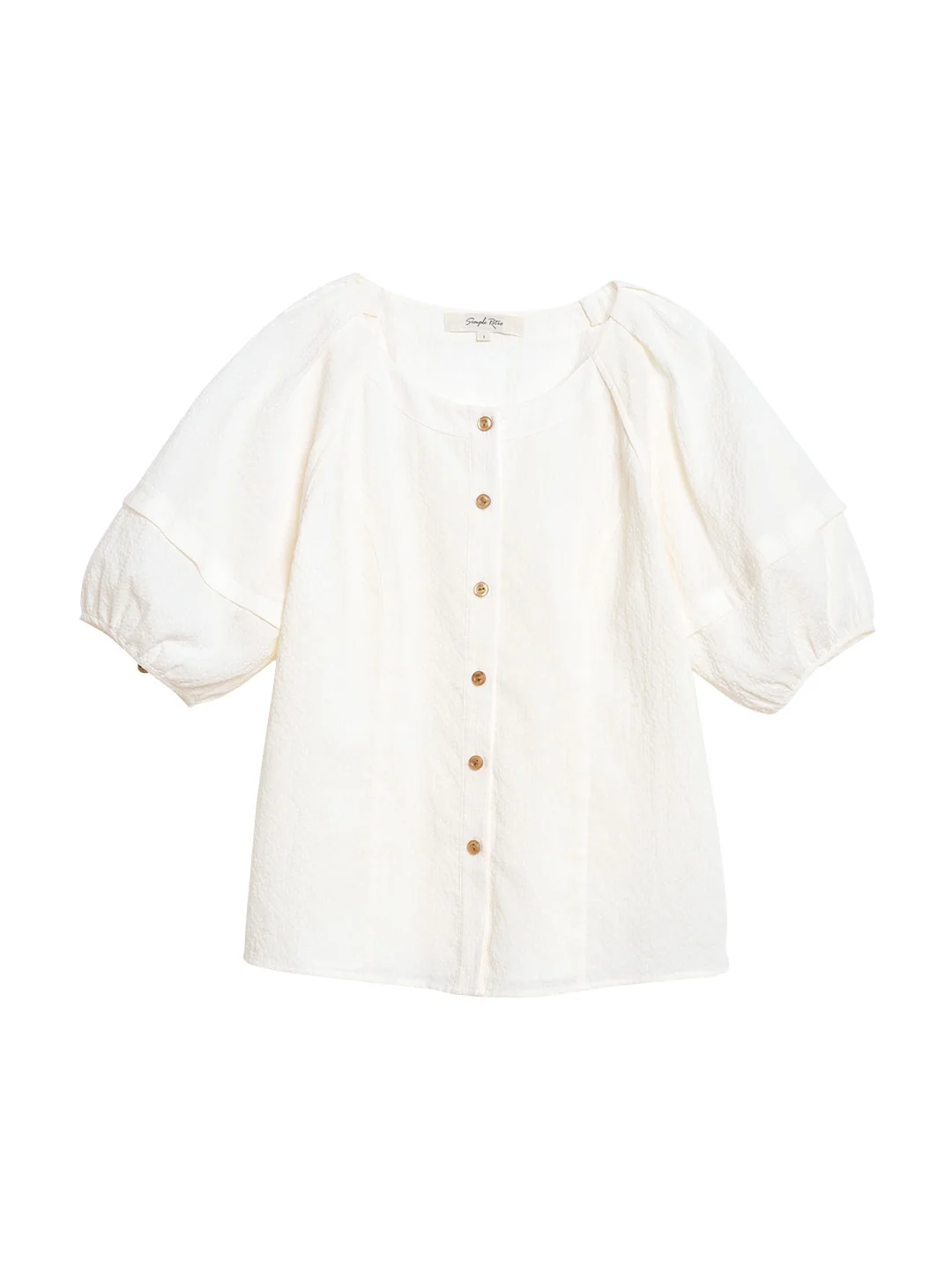 【Final Sale】Jamie Simple Puff Sleeve Waist Blouse