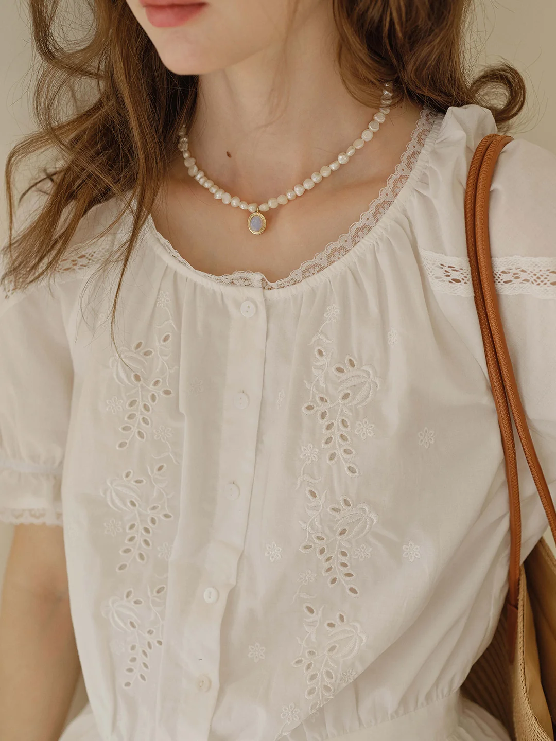 Samara Round Neck 100% Cotton Blouse