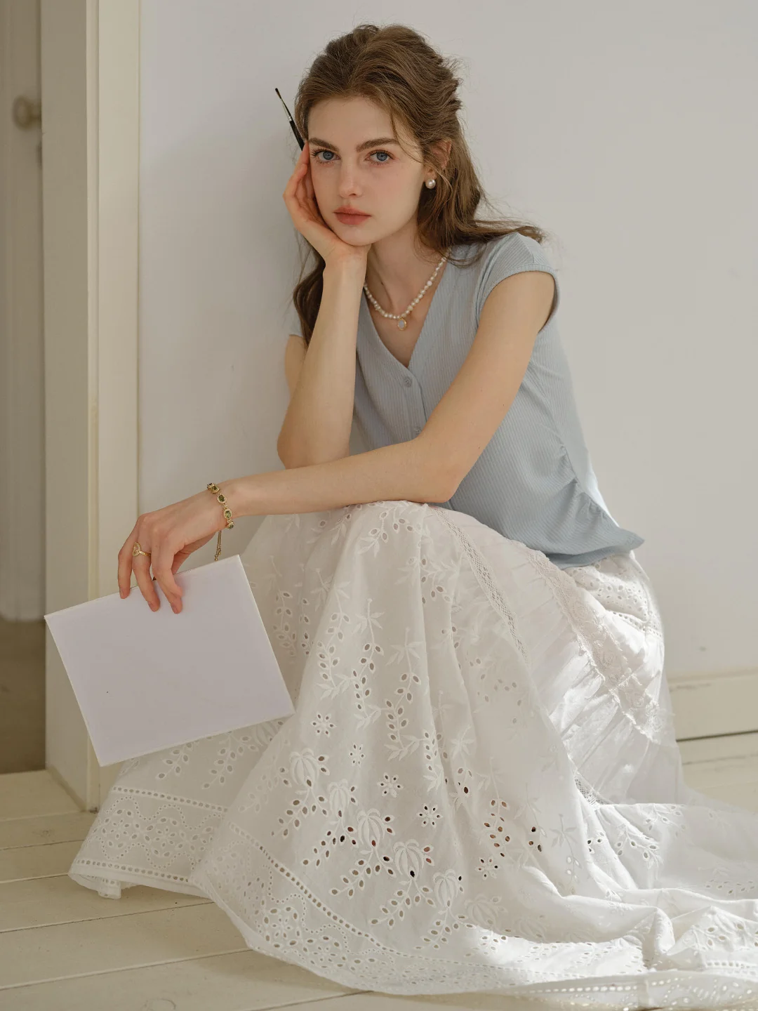 Blaire Simple V-Neck Blouse