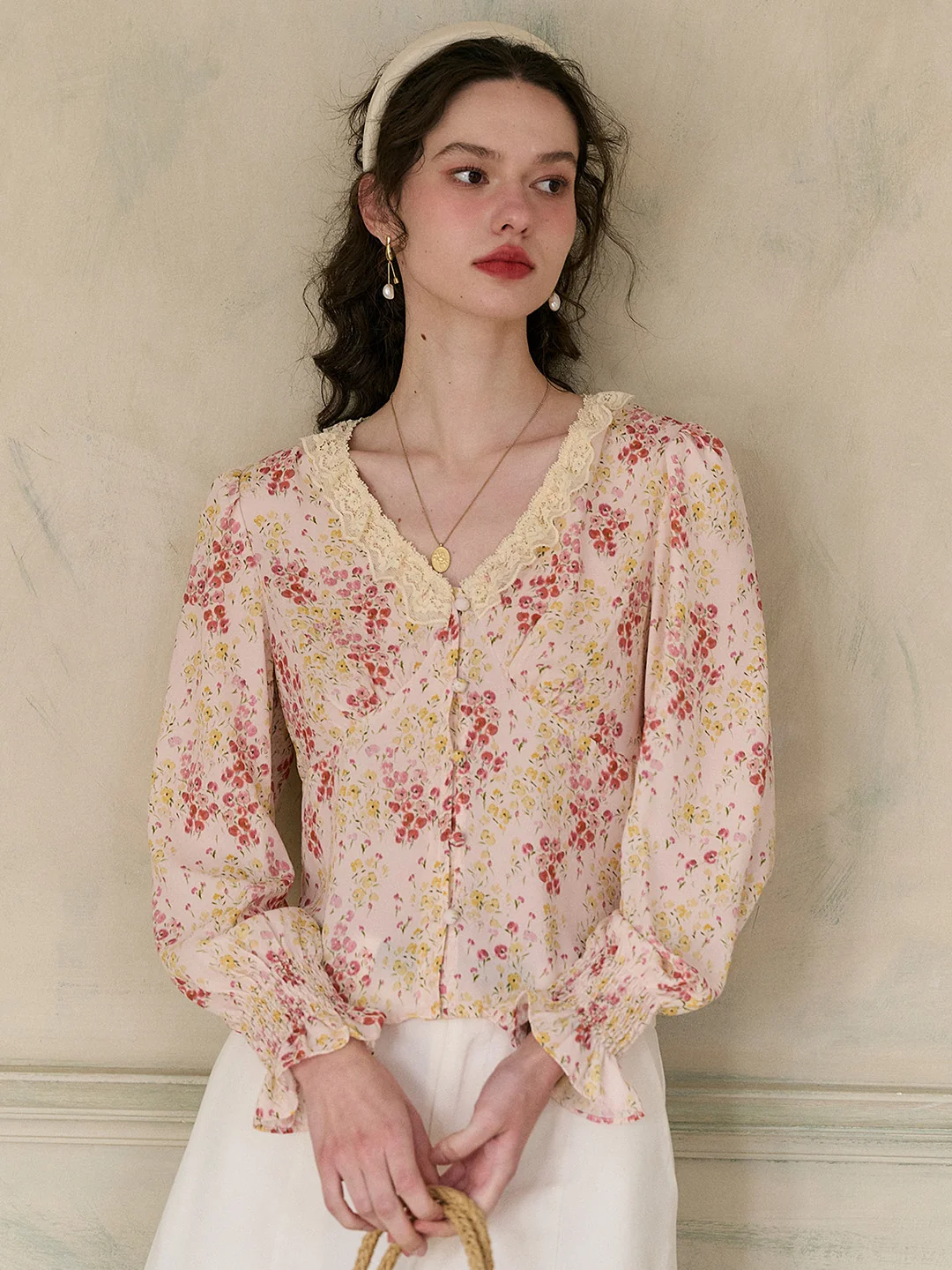 【Final Sale】Laurel V-Neck Floral Blouse