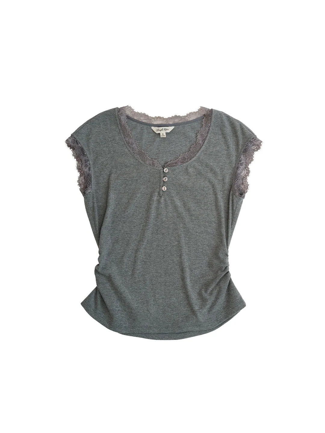 Azalea Round Neck Lace Top