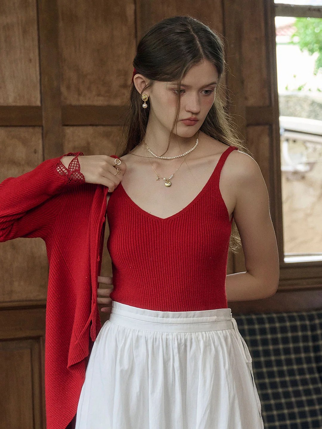 【Final Sale】Avianna V-Neck Knit Camisole Top