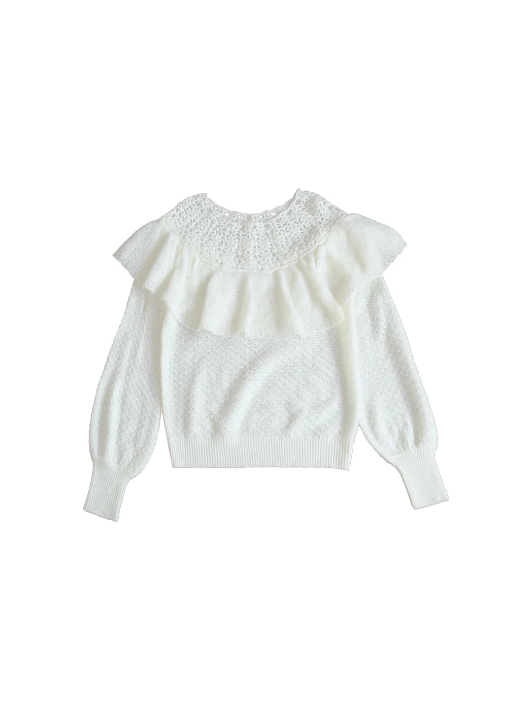 Gracelynn Round Neck Embroidery Sweater